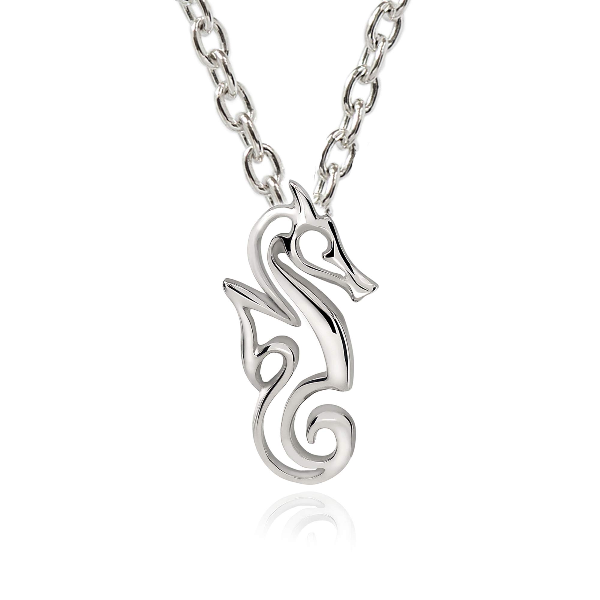 Elegant Sterling Silver Seahorse Necklace for Women - Mini Seahorse Charm Jewelry, Perfect Gift for Seahorse Lovers | Beach Vacation, Ocean-Themed Parties & Everyday Wear