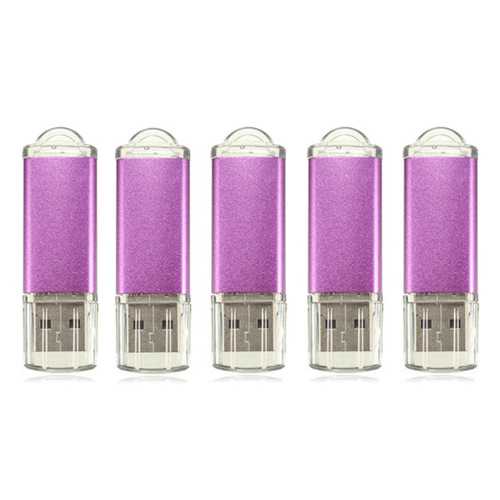5-Pack 128MB USB 2.0 Flash Drives - Candy Purple Thumb Drives for Data Storage | Perfect for School, Office & File Backup