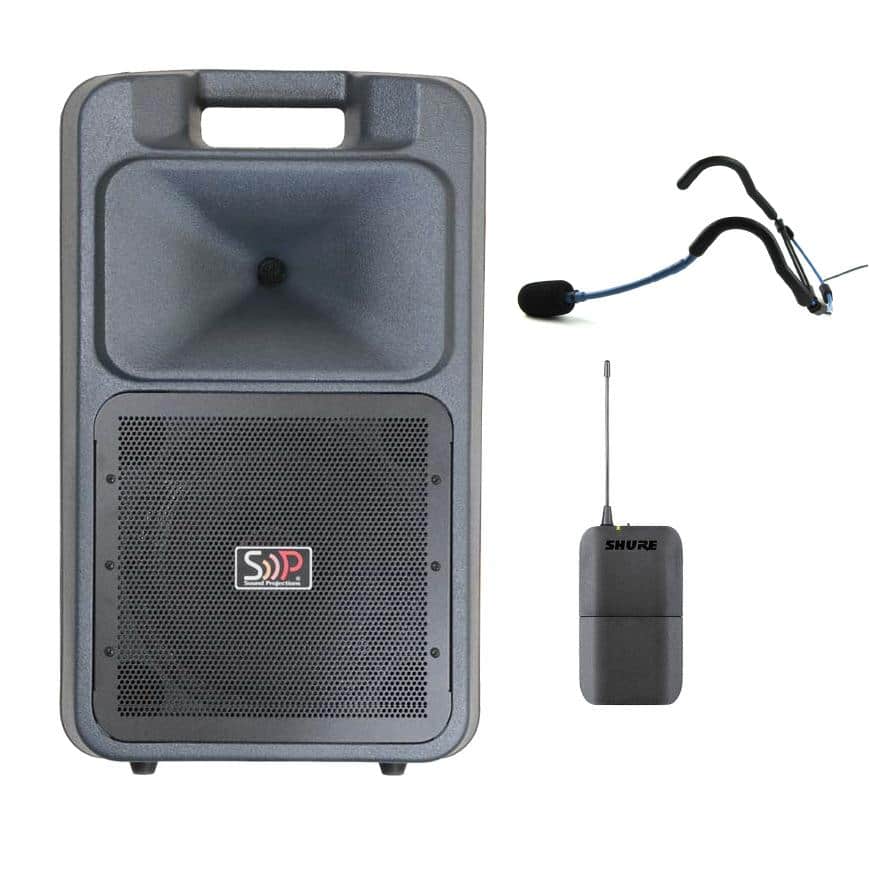 Premium Bluetooth Portable Sound System with Shure Headset Microphone - SportsSound ULTRA DRY DECKSIDE | Wireless PA Speaker for Outdoor Events, Parties & Water Sports | Perfect for Boating, Beach & Poolside Entertainment