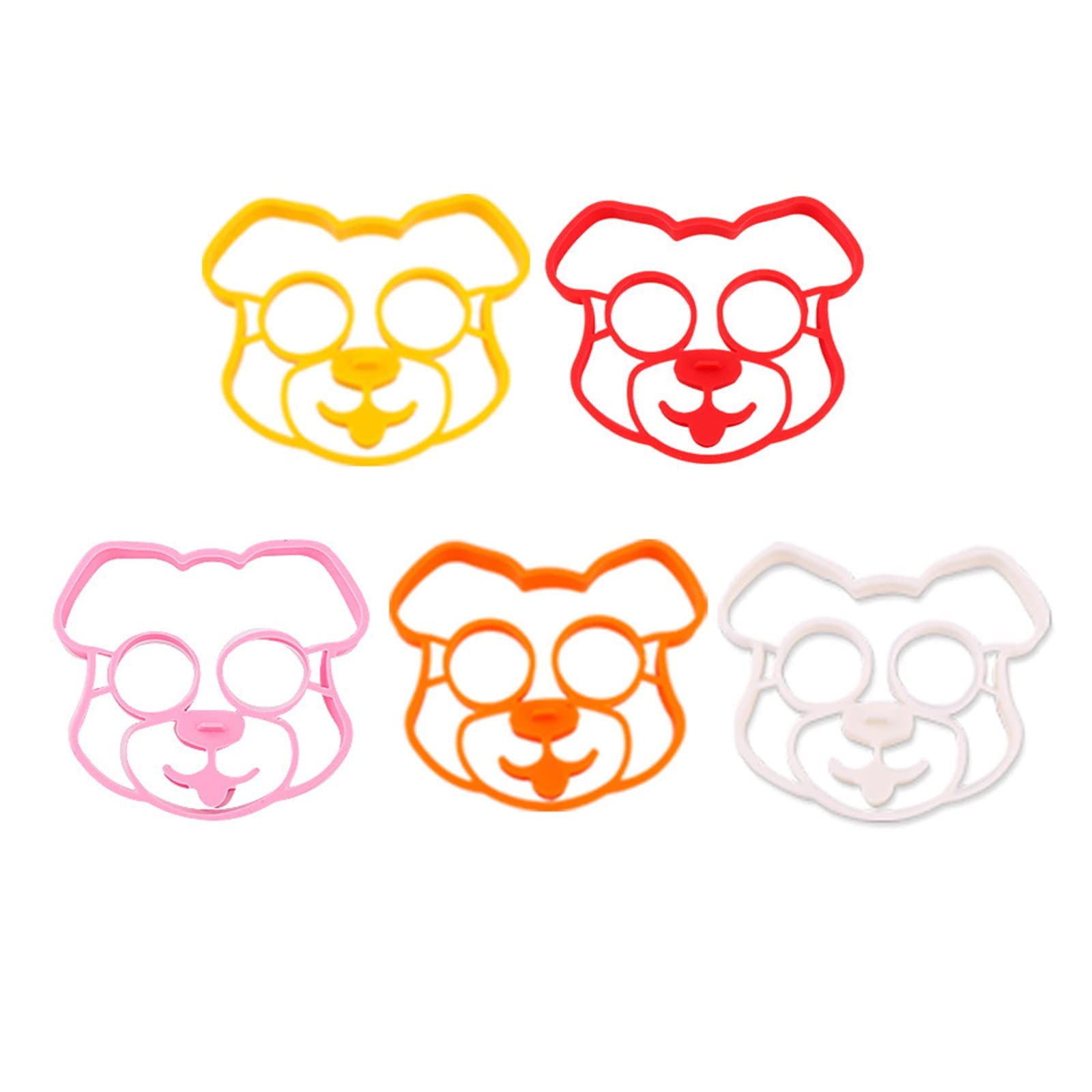 Cute Frog Fox Dog Smile Face Silicone Mold - Pancake Maker, Fried Egg Ring Shaper - Kitchen Cooking Tools for Baking & Breakfast | Perfect for DIY Desserts, Party Snacks & Kids Meals