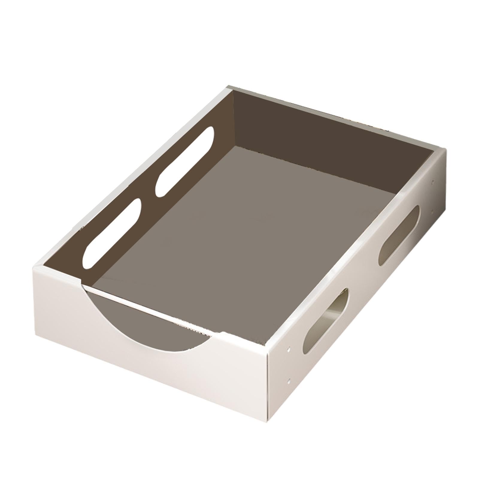 CALANDIS® Pull Out Cabinet Organizer - Modern Slide Out Drawer for Kitchen, Buffet, Farmhouse & Cafe | White Cabinet Storage Solution | Space Saving Organizer for Spices, Utensils & Pantry Items