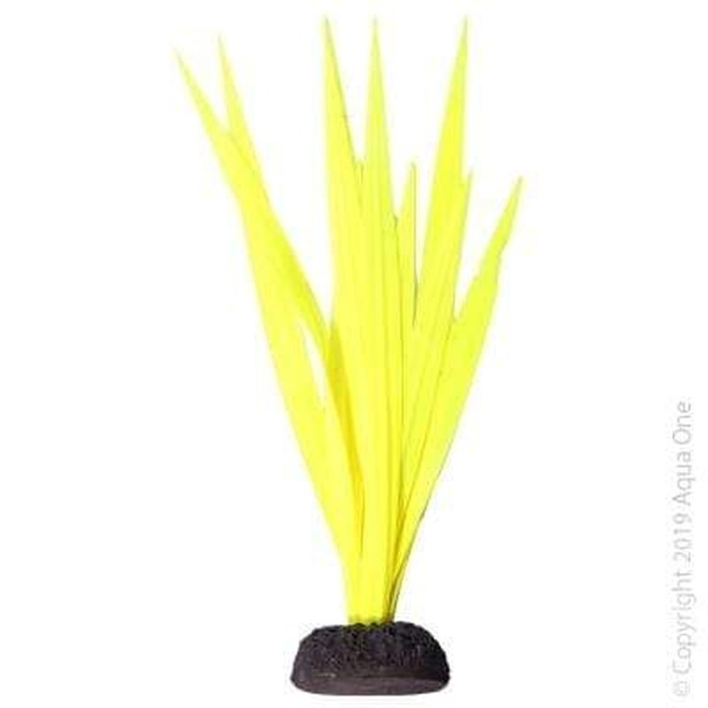 Aqua One Flexiscape Medium Seagrass Yellow Artificial Aquarium Plant - 23cm Tall for Fish Tank Decoration | Perfect for Freshwater & Saltwater Aquariums, Terrariums, and Aquatic Displays