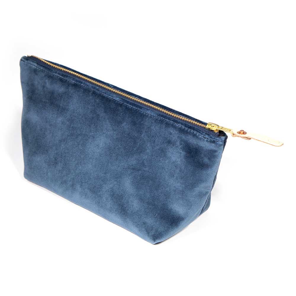 Luxury Velvet Travel Clutch Bag for Women - Wedgewood Blue | Elegant Evening Clutch for Weddings, Parties & Special Occasions