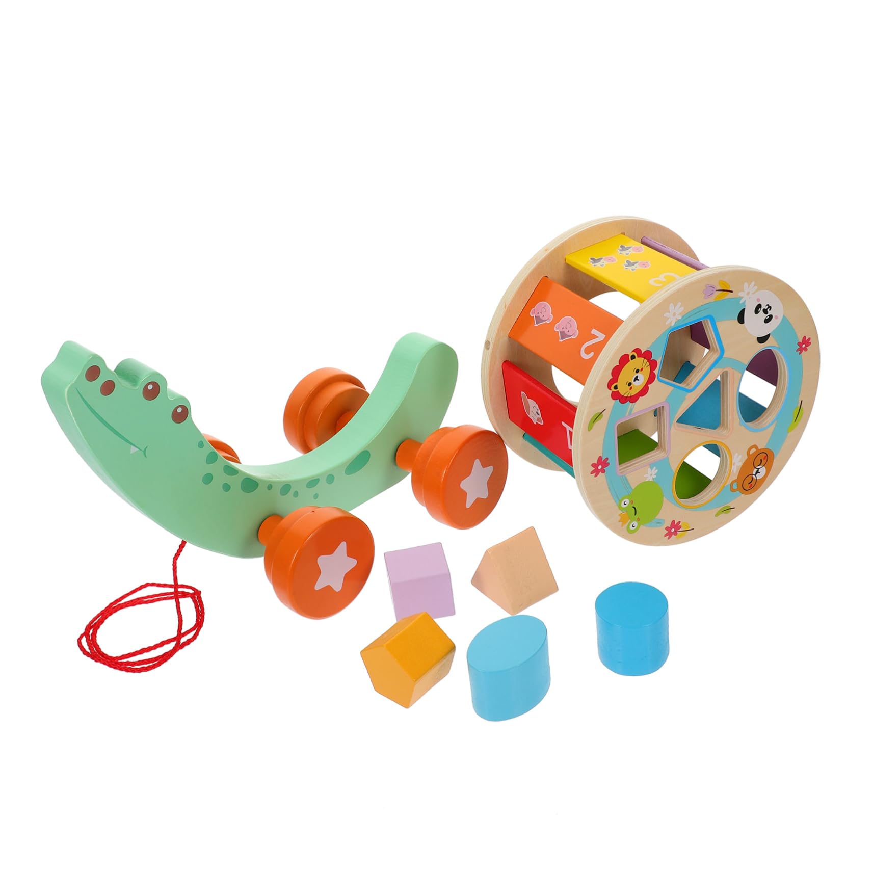 Wooden Tractor Toy Set for Kids - Fun Pretend Play Farm Vehicle & Small Dog Toy Car - Perfect for Indoor/Outdoor Playtime, Birthday Gifts & Early Learning Development