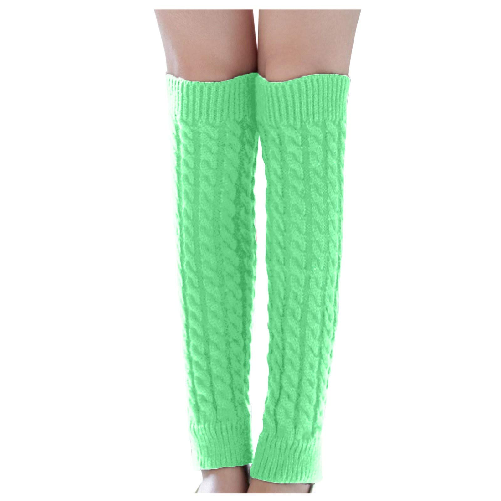 Women's Knitted Crochet Leg Warmers - Winter Thermal Long Socks for Hiking, Outdoor Activities & Fashion - Cozy Boot Socks for Snow, Running & Casual Wear