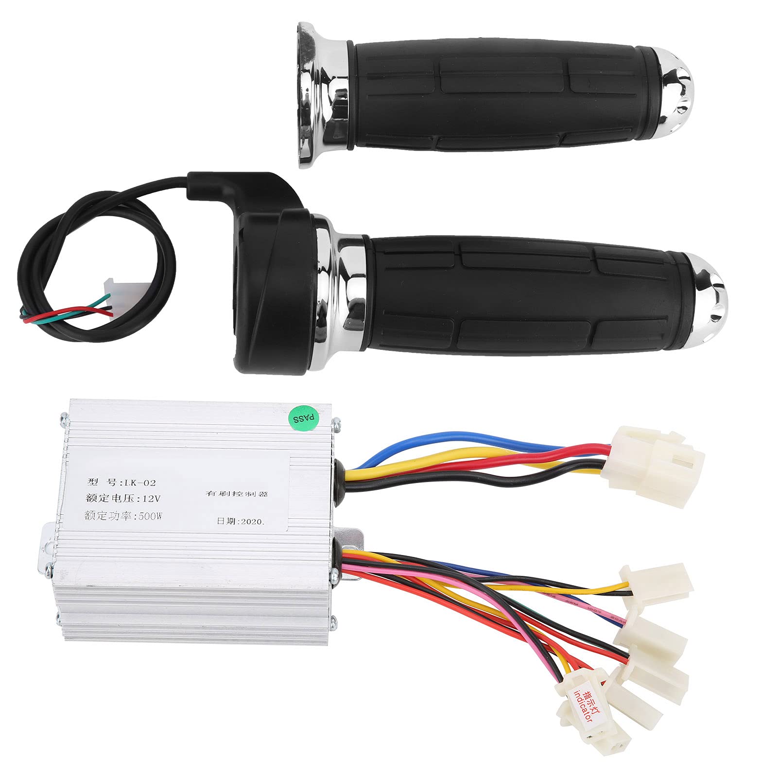 VGEBY 12V 500W Twist Throttle Grips - Anti-Slip Brush Controller Handle for Electric Bikes, Scooters & Tricycles | Perfect for Commuting, Off-Road & Urban Riding