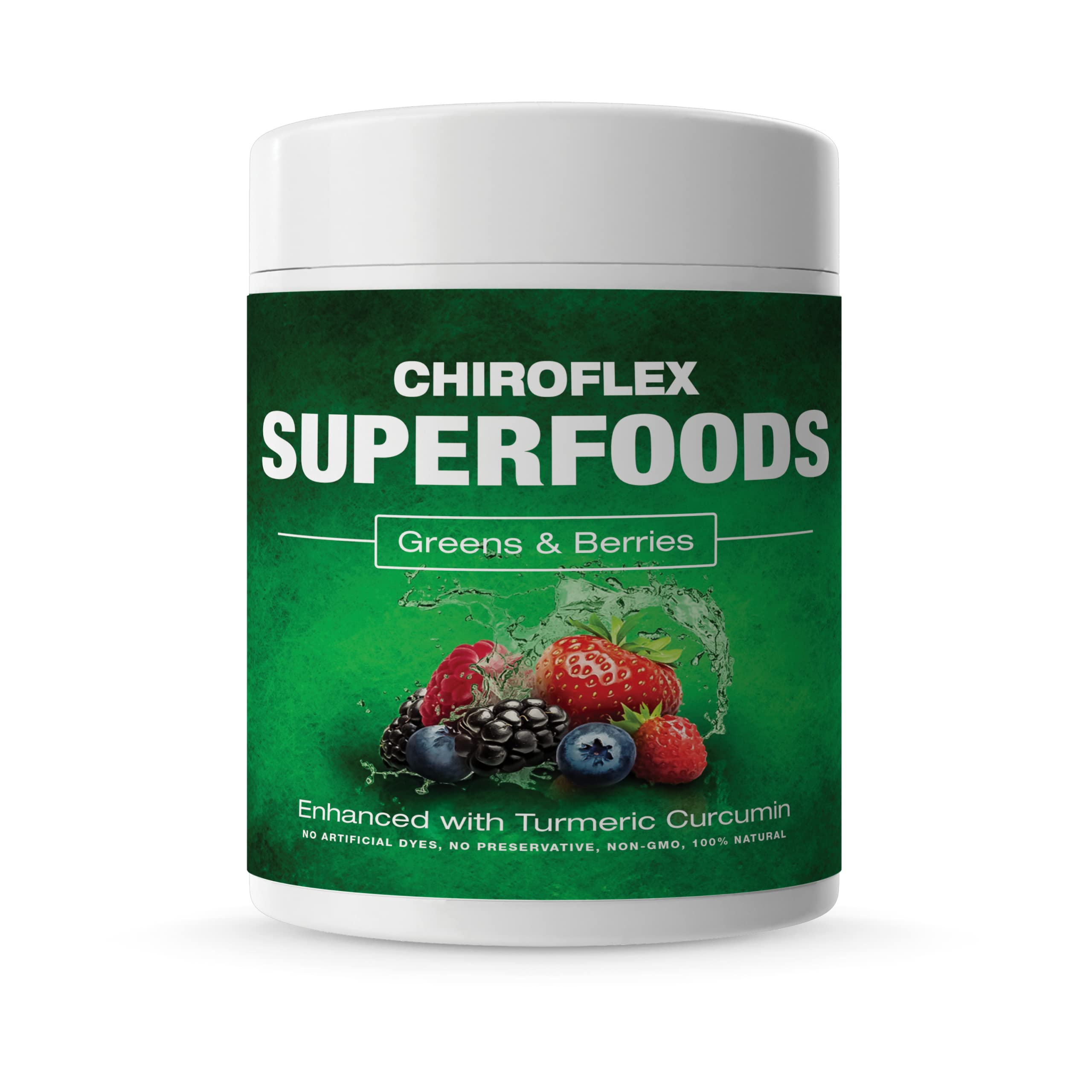 Chiroflex Superfood Greens Powder Drink Mix - 7.4 oz | Organic Greens Supplement for Detox & Energy | Perfect for Smoothies, Juices & Daily Wellness