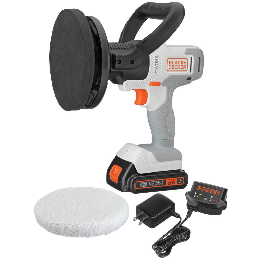 MATRIX™ 20V MAX* Cordless Buffer Polisher - White - Perfect for Car Detailing & Surface Polishing
