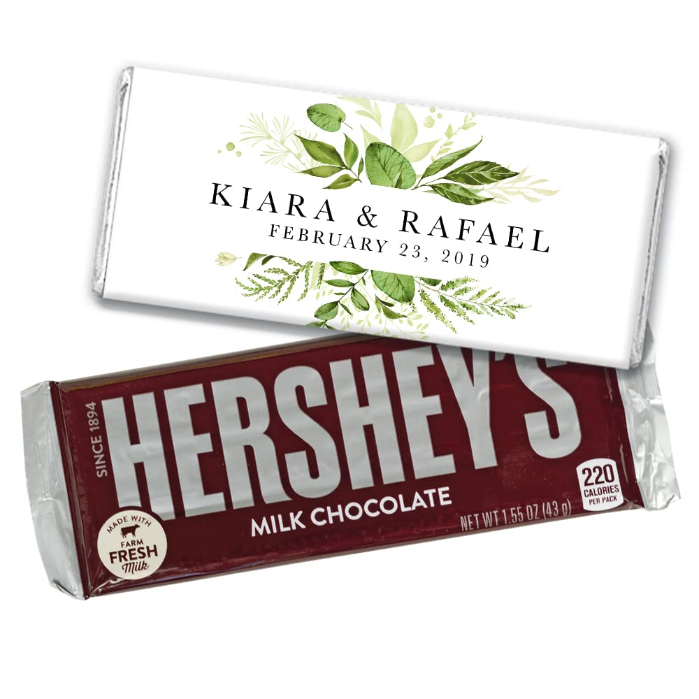 Personalized Wedding Candy Chocolate Bars - 36 Count Bulk Wedding Favors for Guests - Perfect for Bridal Showers, Receptions & Thank You Gifts