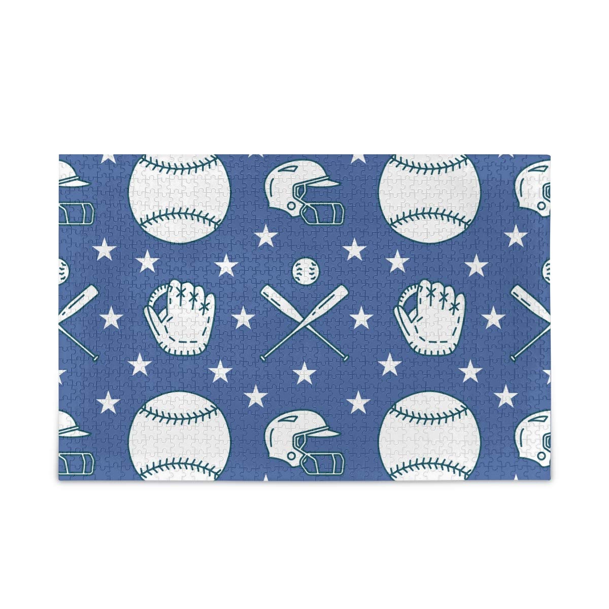 500-Piece Baseball & Softball Sport Jigsaw Puzzle for Adults & Kids - Fun & Challenging Wooden Puzzle with Storage Bag - Perfect for Family Game Night, Stay Home Activities & Gifts