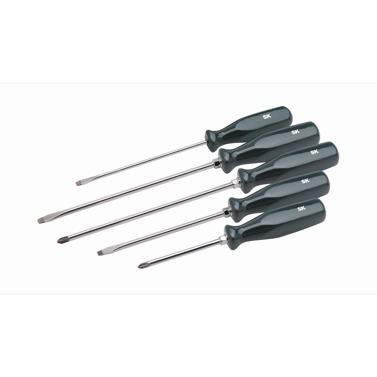 5-Piece SureGrip Long Reach Screwdriver Set - Professional Screwdriver Kit for Hard-to-Reach Areas, DIY & Auto Repair (Home, Garage, Workshop Use)