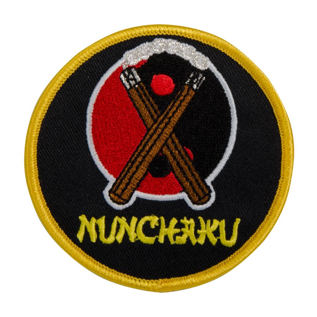 Sewn In Weapons Patch - Nunchaku for Martial Arts Training & Cosplay | Durable Embroidered Badge for Jackets, Bags & Costumes