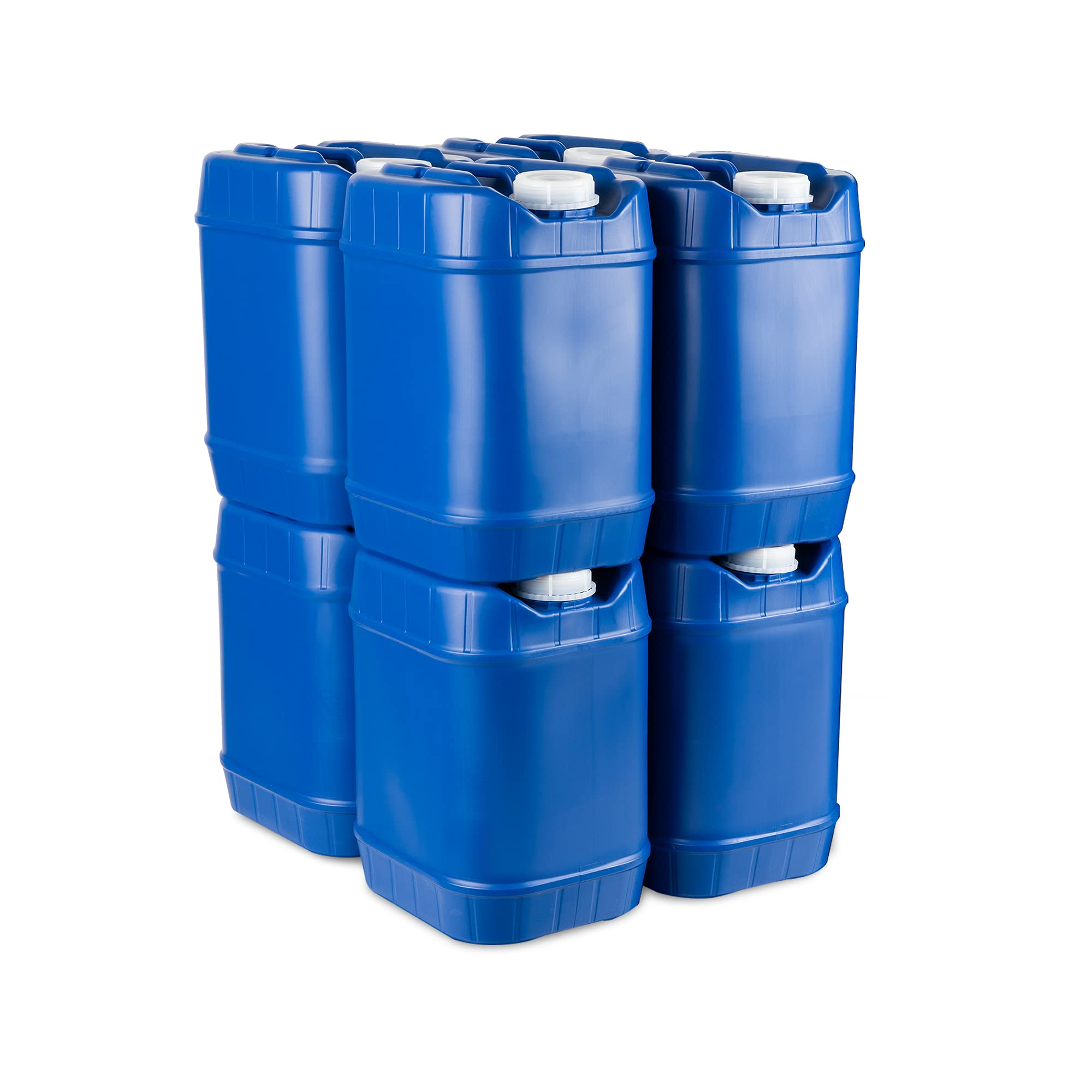 5-Gallon Stackable Water Storage Containers - Emergency Water Supply for Camping, Hiking, Hurricane & Disaster Preparedness - BPA Free, Leak Proof (Set of 8, Total 40 Gallons) - Perfect for Outdoor Adventures, Emergency Kits & Home Storage