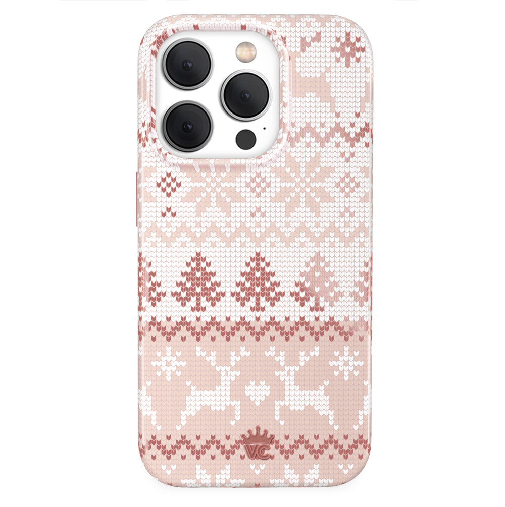 Soft & Stylish Chai Sweater Design iPhone Case - Trendy Knit Pattern Phone Cover for iPhone 13/14/15 Pro Max - Perfect Gift for Coffee Lovers & Fall Season Accessories