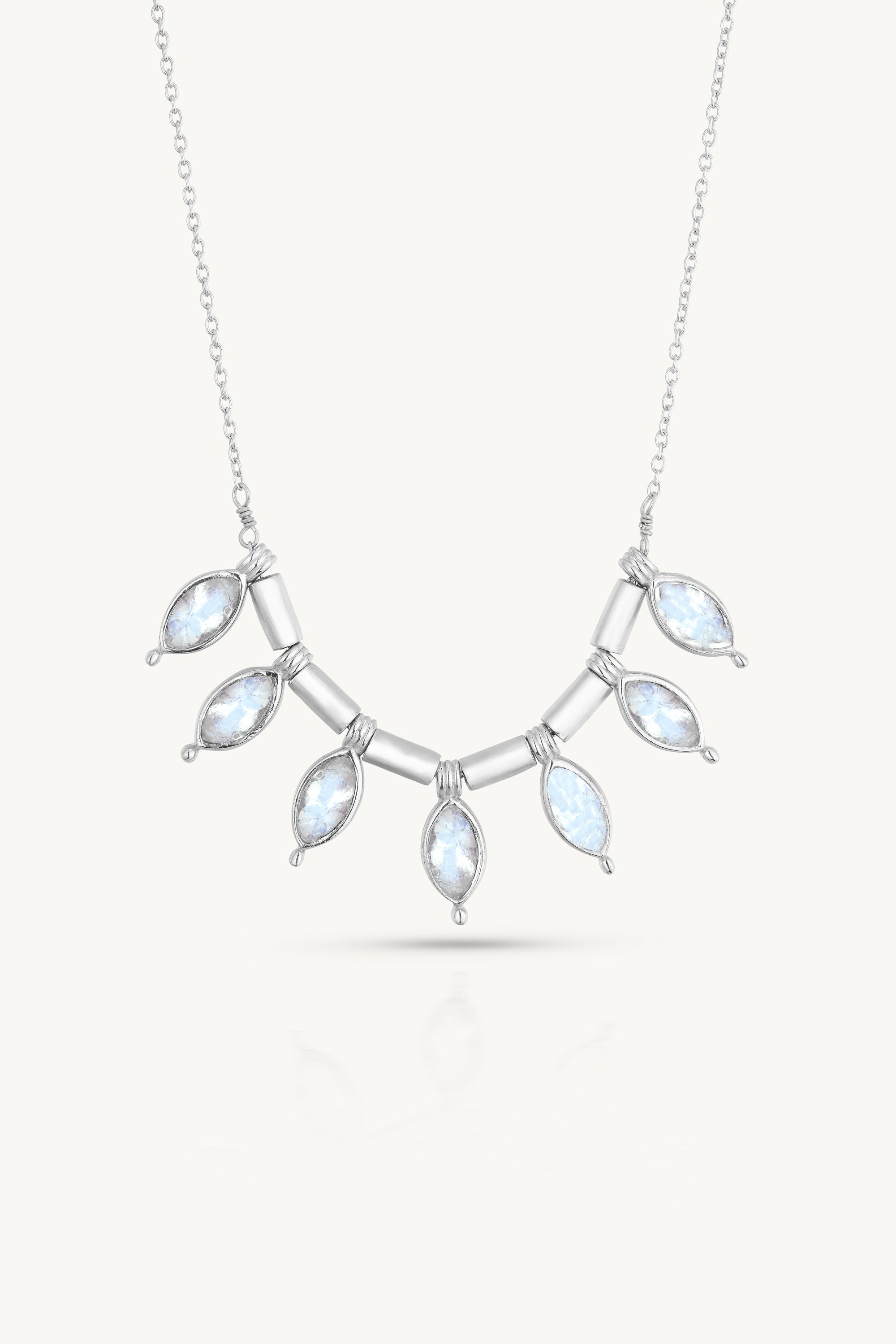 Moonstone Silver Necklace for Women - Elegant Healing Crystal Jewelry for Everyday Wear, Gift Giving & Spiritual Healing