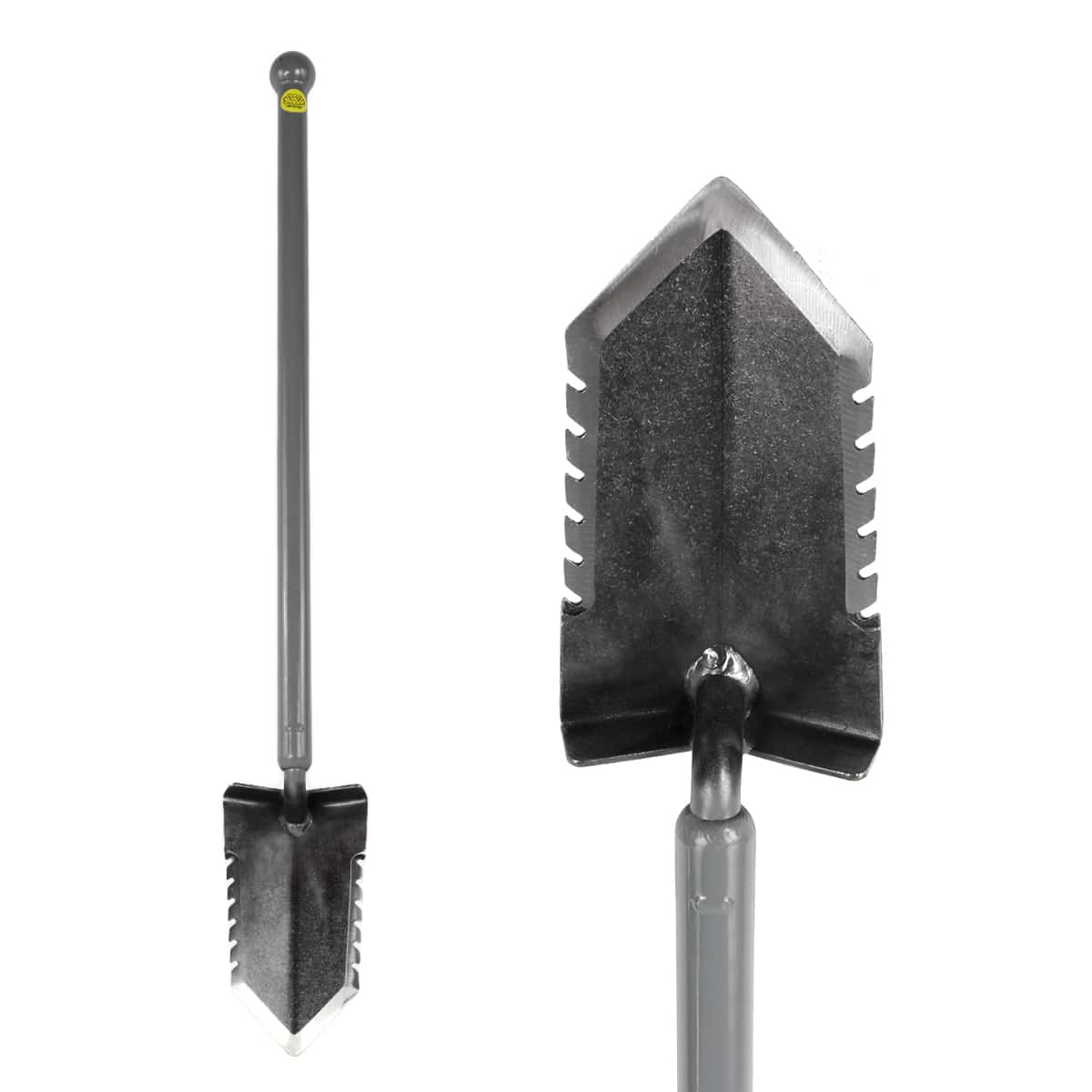 Lesche Sampson Pro Series Ball Handle Shovel with Double Serrated Blade - Heavy Duty Metal Detecting Shovel for Relic Hunting & Treasure Recovery - Perfect for Archaeology, Beach Hunting & Outdoor Adventures