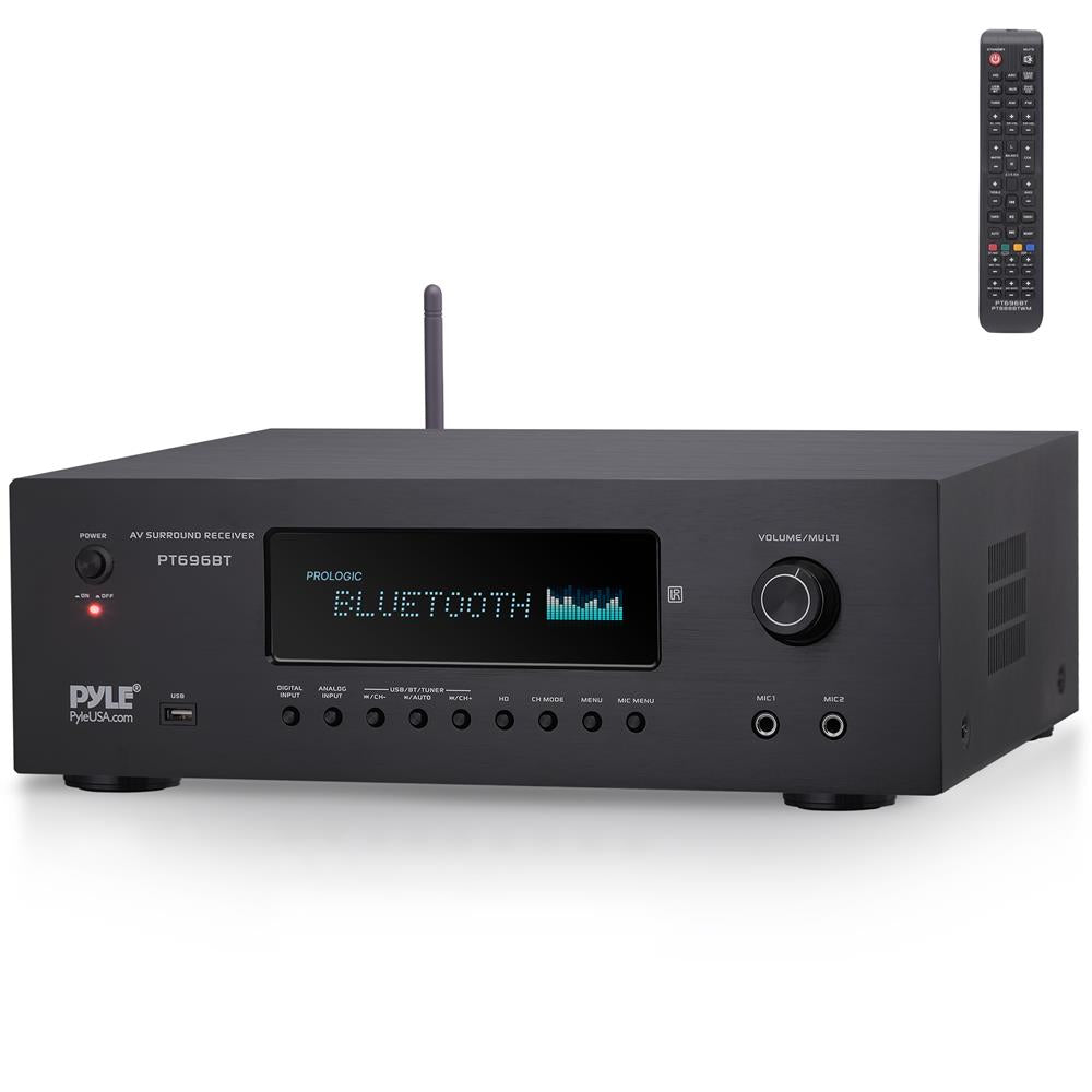 Bluetooth Home Theater Receiver with 5.1 Channel Surround Sound - Wireless Audio Streaming for Movies, Music & Gaming - Perfect for Living Room & Home Theater Setup