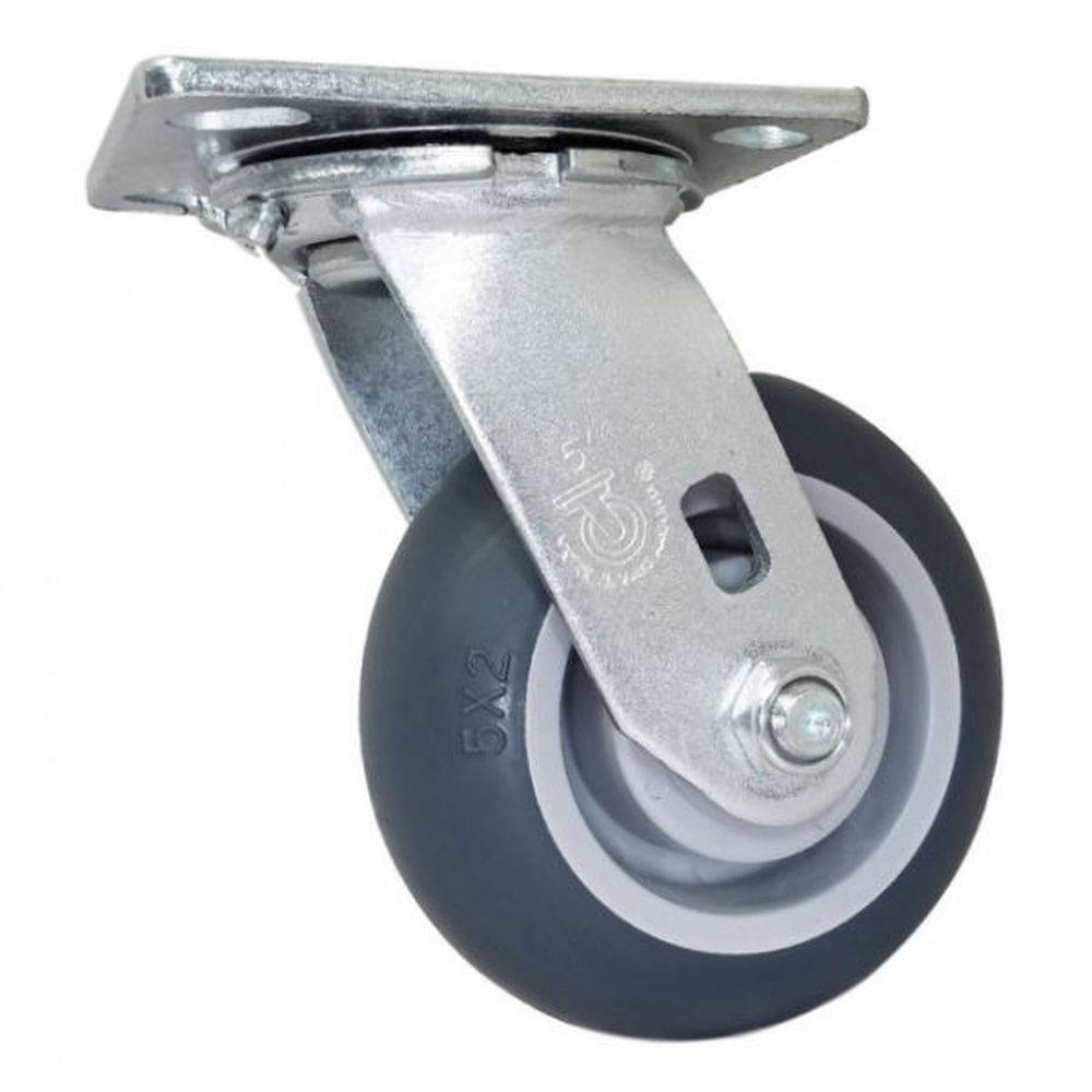 5-Pack Heavy Duty Thermo Pro Wheel Swivel Casters - 350 lbs Capacity per Caster - Smooth Rolling for Furniture, Equipment & Industrial Use