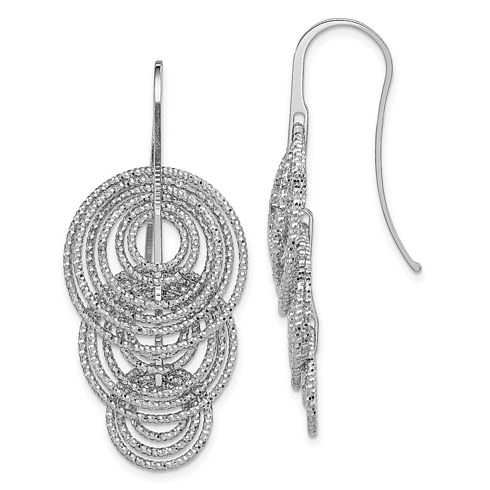 925 Sterling Silver Drop Dangle Chandelier Circle Earrings for Women - Elegant Fine Jewelry Gift for Her - Perfect for Weddings, Parties & Special Occasions