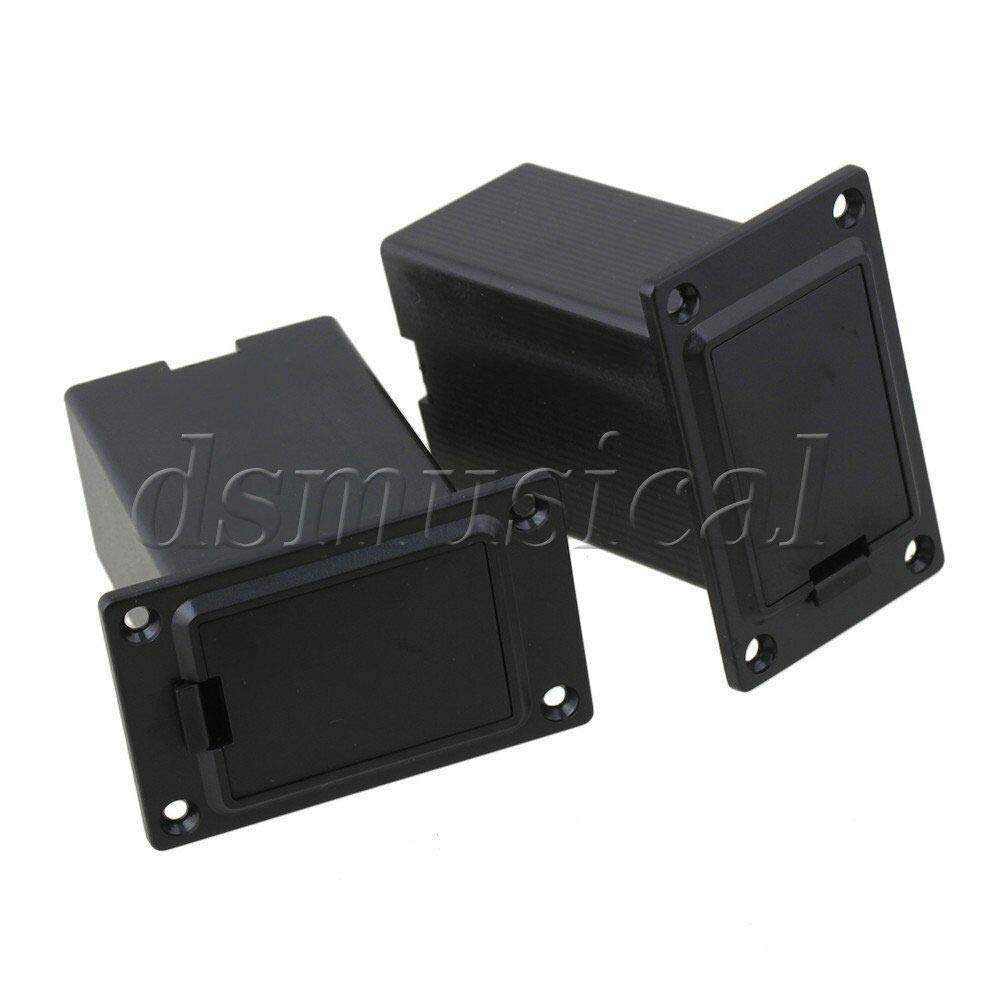 5-Pack Black 9V Guitar Battery Holder for Active Guitar & Bass Pickups - Durable Replacement Parts for Musicians & Performers - Perfect for Live Shows, Studio Recording & DIY Guitar Upgrades