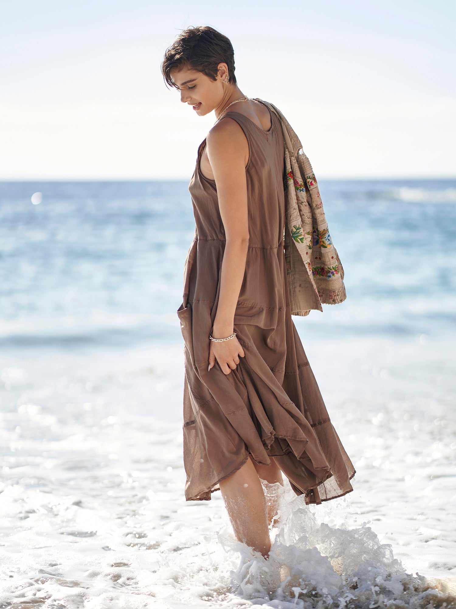 Shari Cotton Silk Dress for Women - Elegant & Comfortable Summer Maxi Dress - Perfect for Beach, Vacation, and Casual Outings