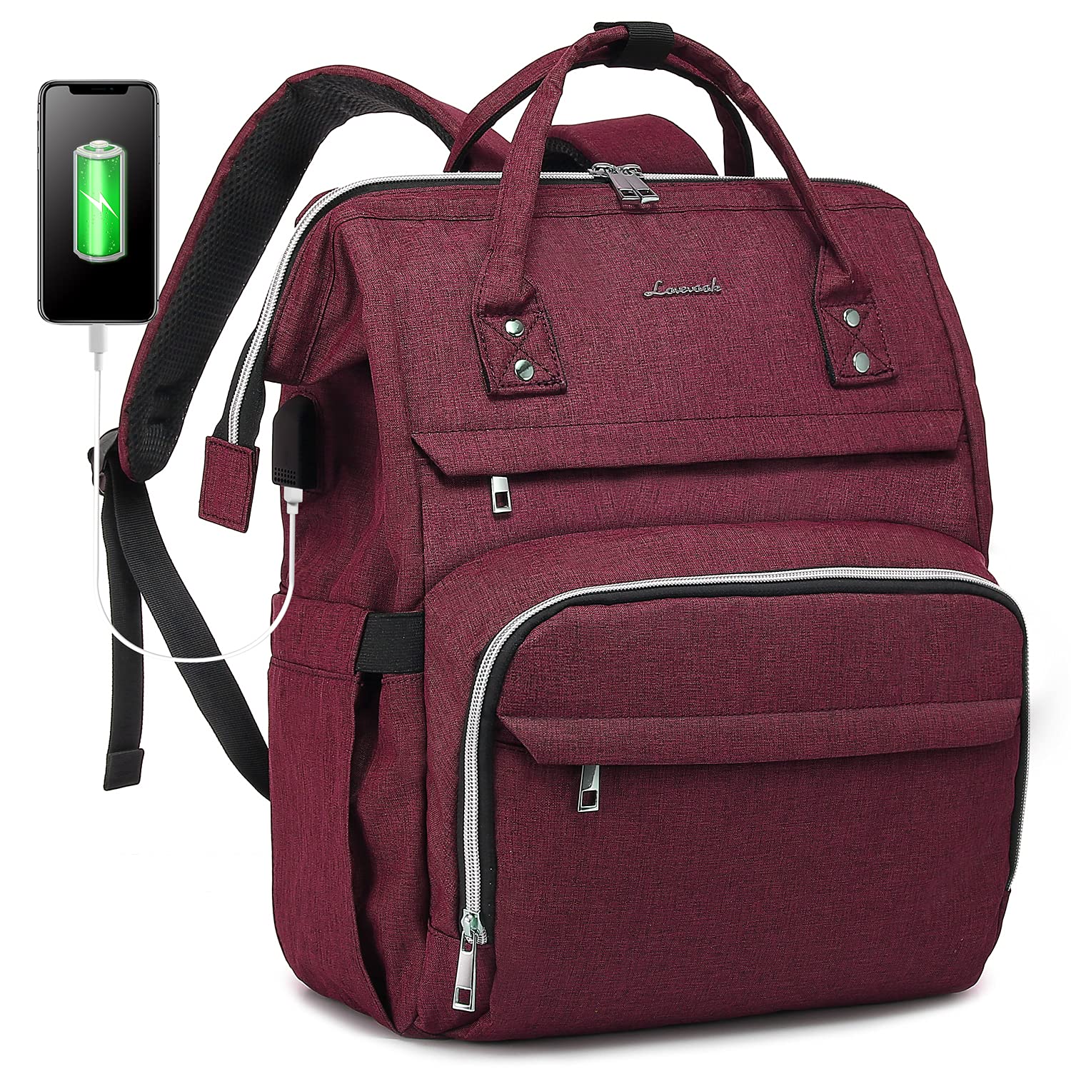 Upgraded 15.6 Inch Laptop Backpack for Women - Stylish & Durable Computer Work Bag, School Bookbag - Perfect for Office, College & Travel