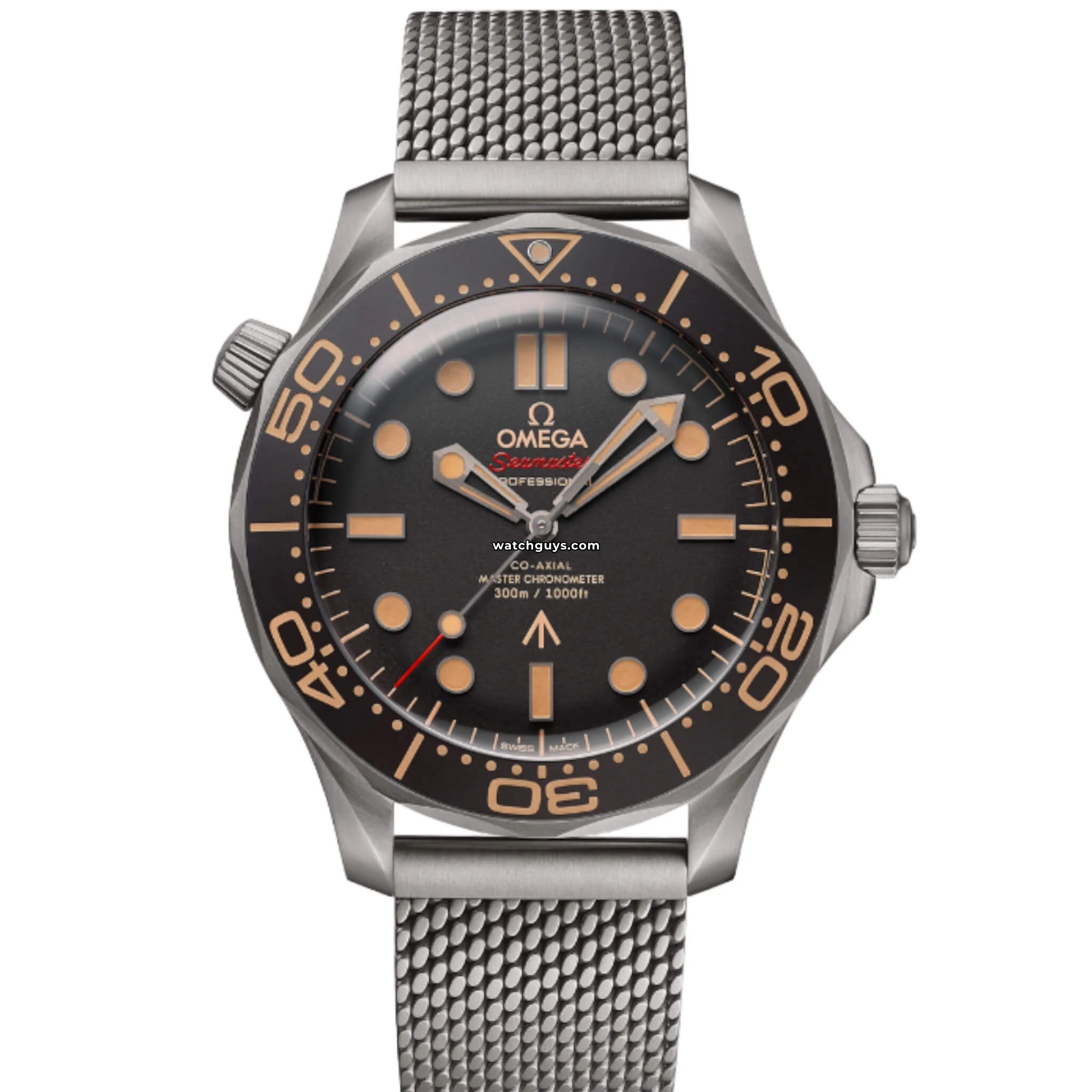 Omega Seamaster Professional Diver 300M 42mm Titanium Watch with Brown Dial - 210.90.42.20.01.001 - Perfect for Water Sports, Diving & Luxury Everyday Wear