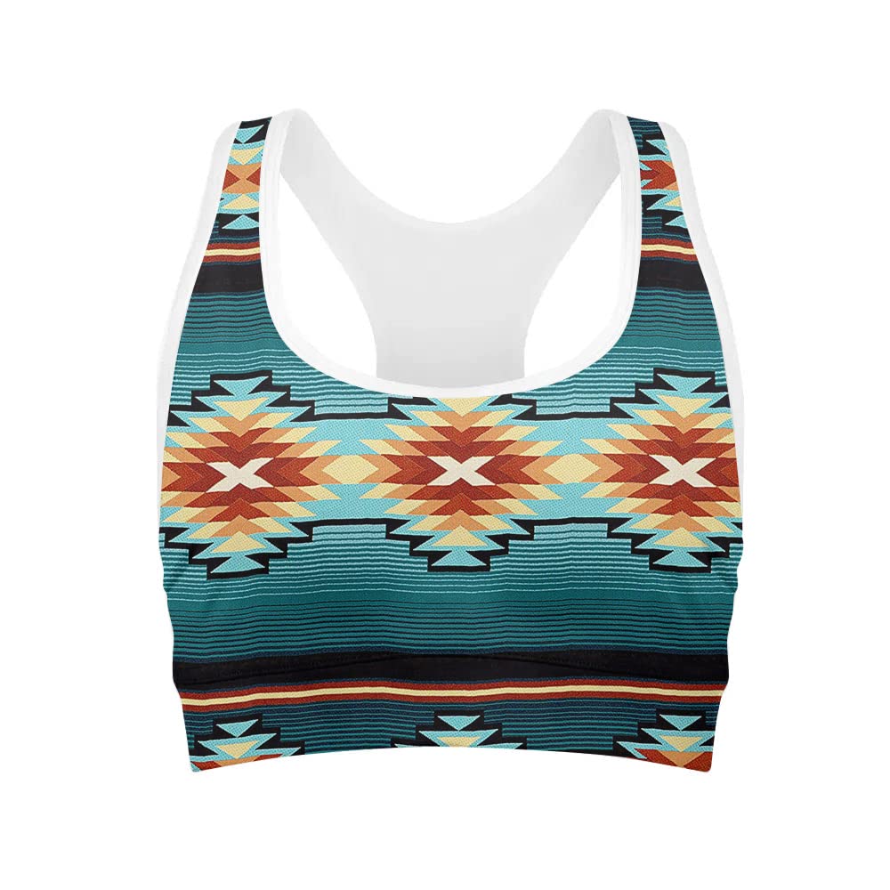 Southwestern Stripes Sports Bras for Women - Yoga & Running Support