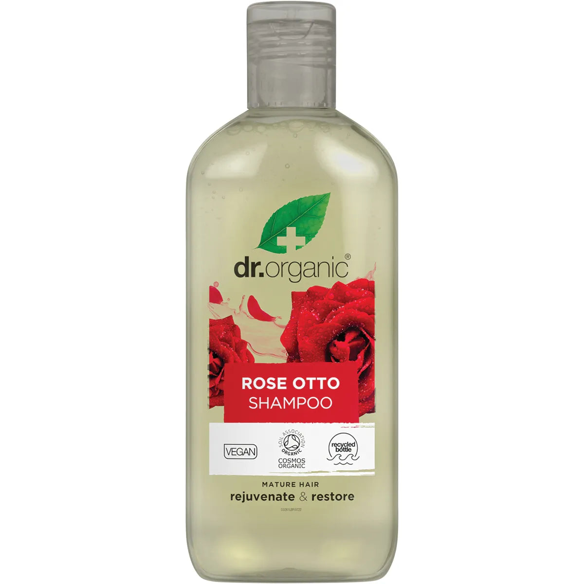 Dr Organic Shampoo with Rose Otto - Sulfate Free & Vegan Hair Care for Dry & Damaged Hair - Perfect for Daily Use & Scalp Nourishment