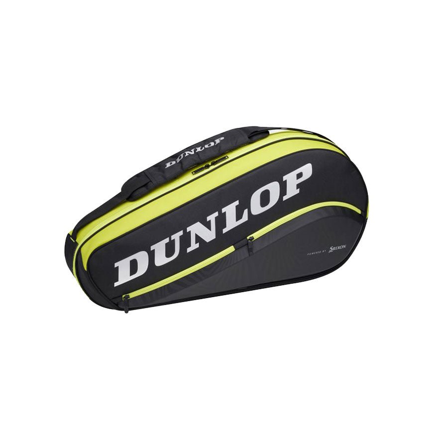 Dunlop SX Performance 3 Tennis Racket Thermo Bag - Black/Yellow | Insulated Tennis Gear Storage | Perfect for Court, Travel & Training Sessions