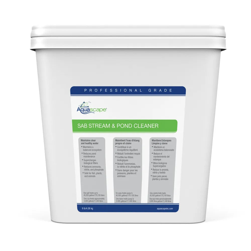 Professional Grade SAB Stream & Pond Cleaner - Effective Water Treatment for Lakes, Ponds & Fountains | Eco-Friendly Algae Control & Water Clarifier for Outdoor Water Features