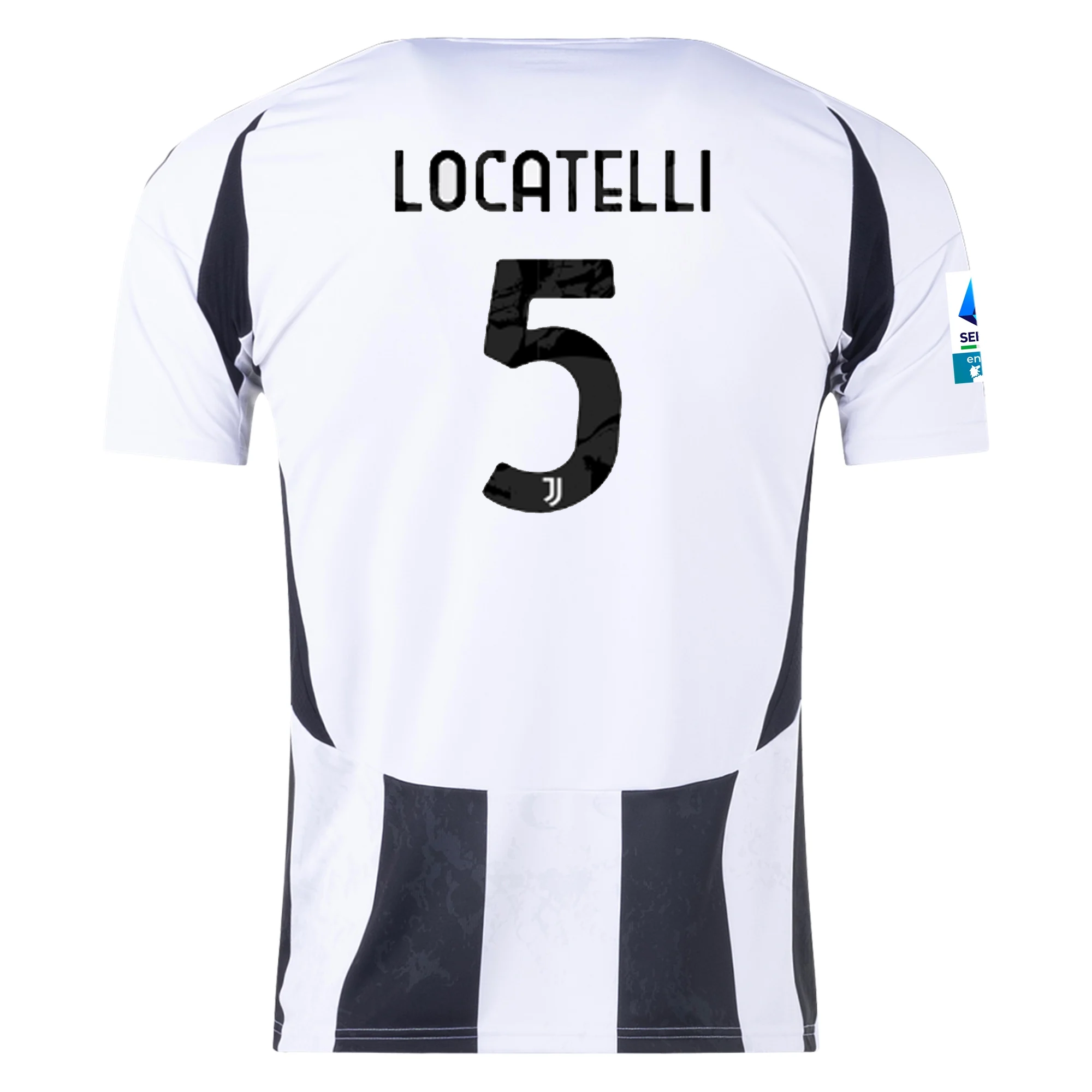 Adidas Juventus Manuel Locatelli Home Jersey 24/25 with Serie A Patch - White & Black Soccer Shirt for Fans & Players - Perfect for Match Days, Training & Gifts