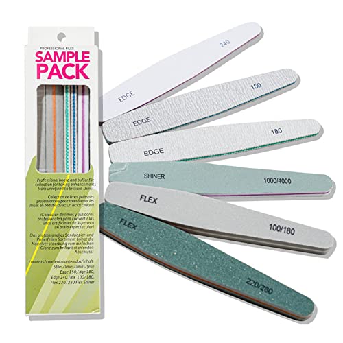 6-Piece Manicure Sponge File Set for Nail Art & Smoothing