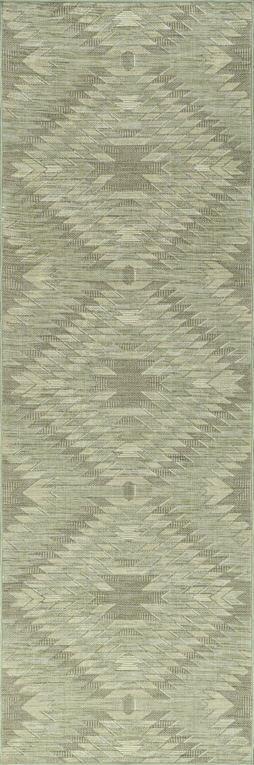 Alva Diamond Washable Rug - Sage Green | Non-Slip Soft Area Rug for Living Room, Bedroom, Nursery | Machine Washable Home Decor