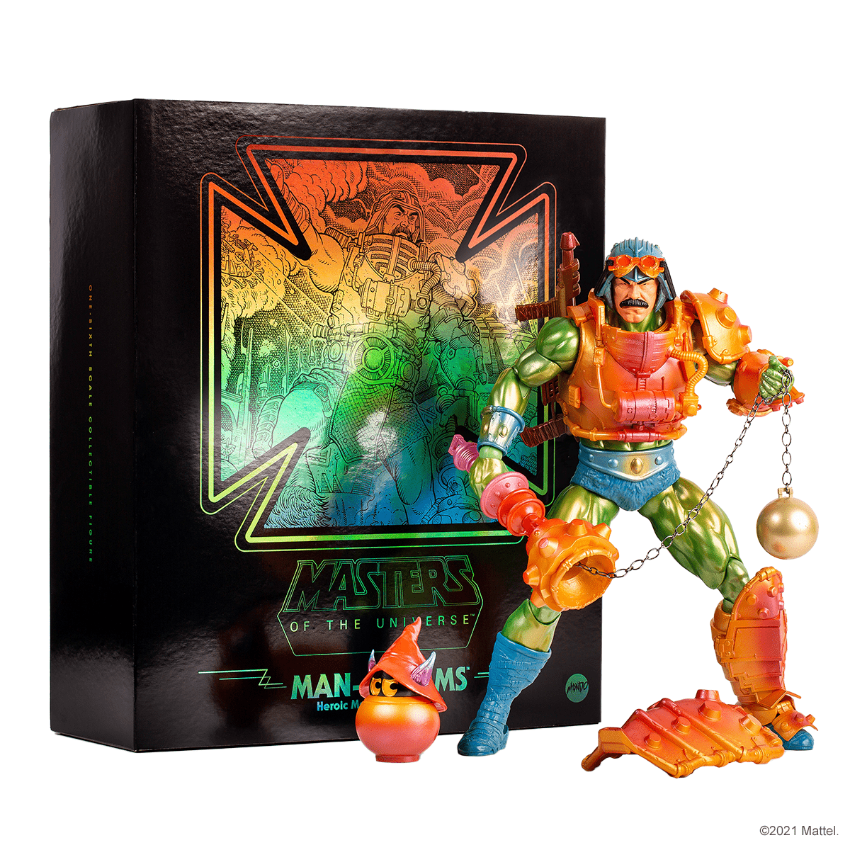 Masters of the Universe Man At Arms 1/6 Scale Action Figure - MOTUbi Variant Collectible for Display & Role Play | Perfect for Fans, Collectors & Home Decor