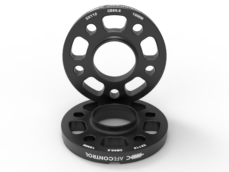 aFe CONTROL Billet Aluminum Wheel Spacers 5x112 CB66.6 18mm - Compatible with Toyota GR Supra & BMW G Series - Perfect for Enhanced Stance & Performance Upgrades