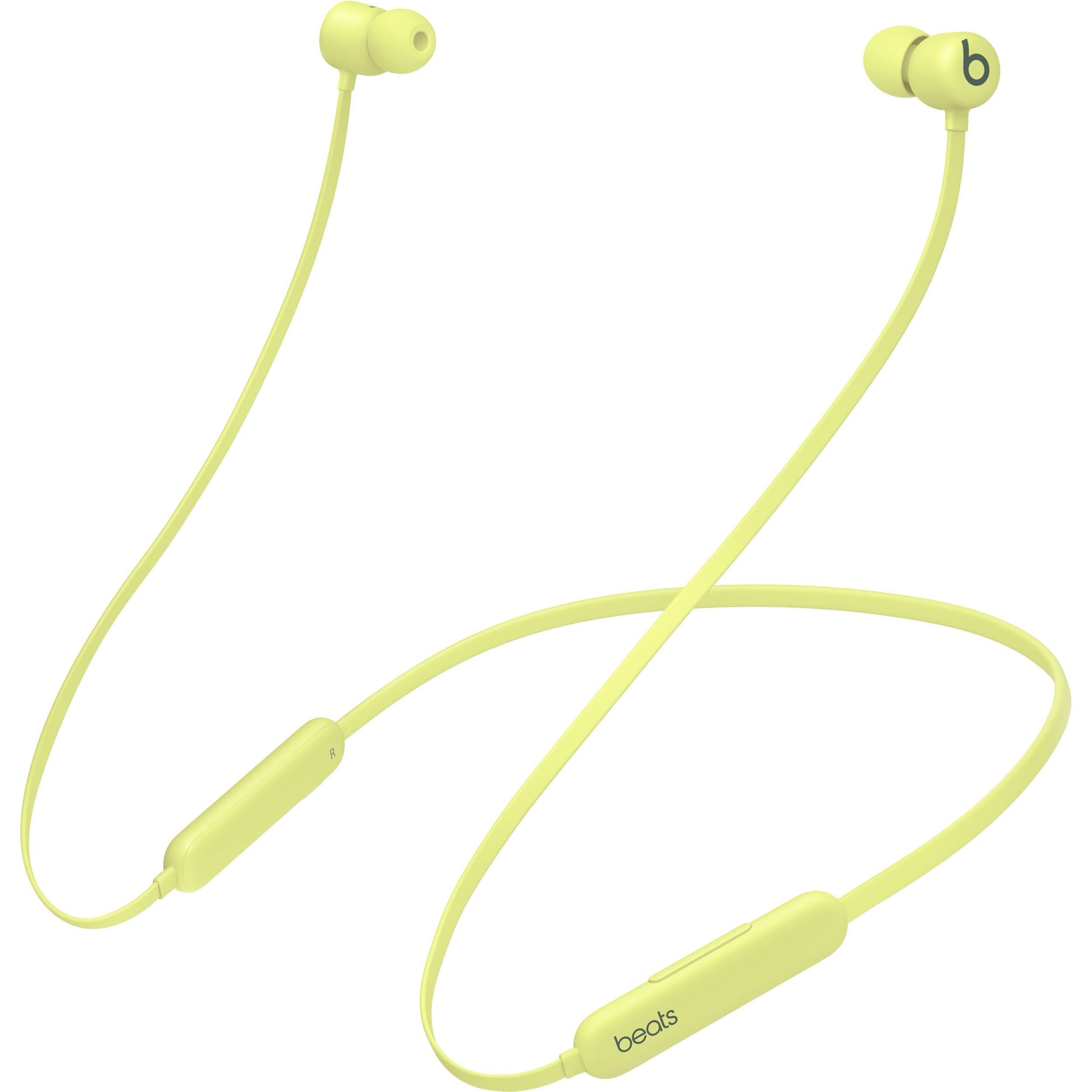 Beats Flex Wireless Earbuds - All-Day Comfort, Magnetic Earphones with Built-in Mic, Apple W1 Chip, USB-C Charging (Yellow) | Perfect for Workouts, Commuting & Travel