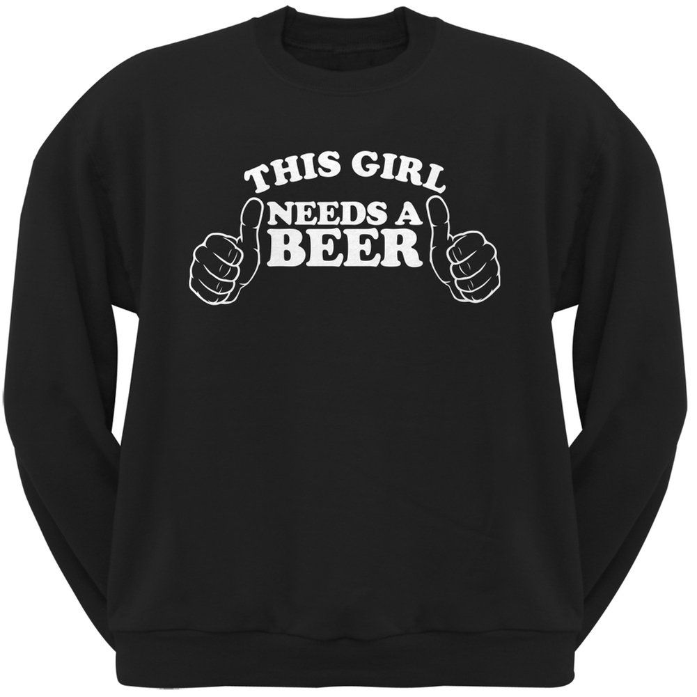 St. Patrick's Day Women's Beer Lover Sweatshirt - Funny Black Crewneck Pullover for Women - Perfect for Irish Pub Crawls & St. Paddy's Day Parties