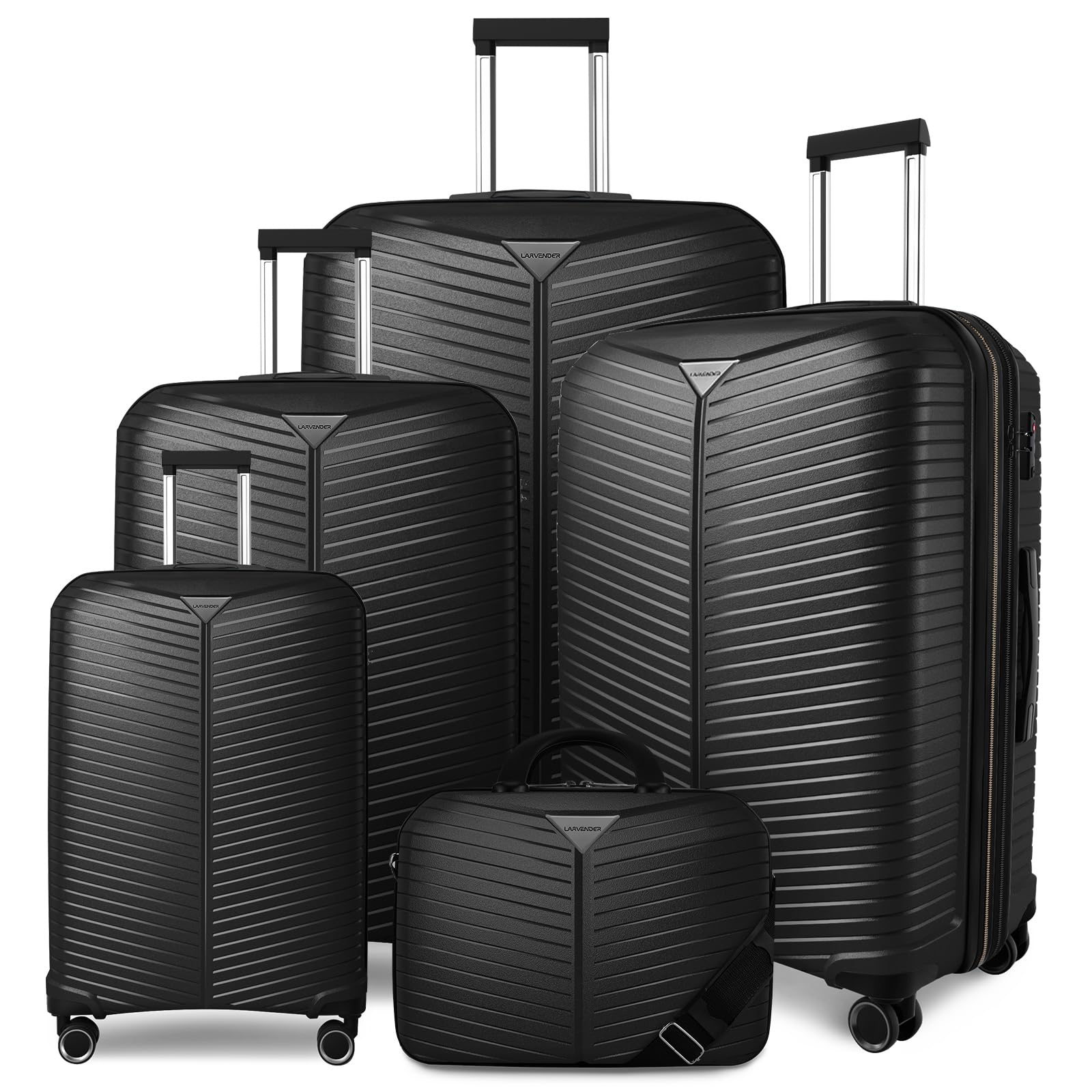 LEAVES KING 5-Piece Expandable Luggage Set with Spinner Wheels - 24
