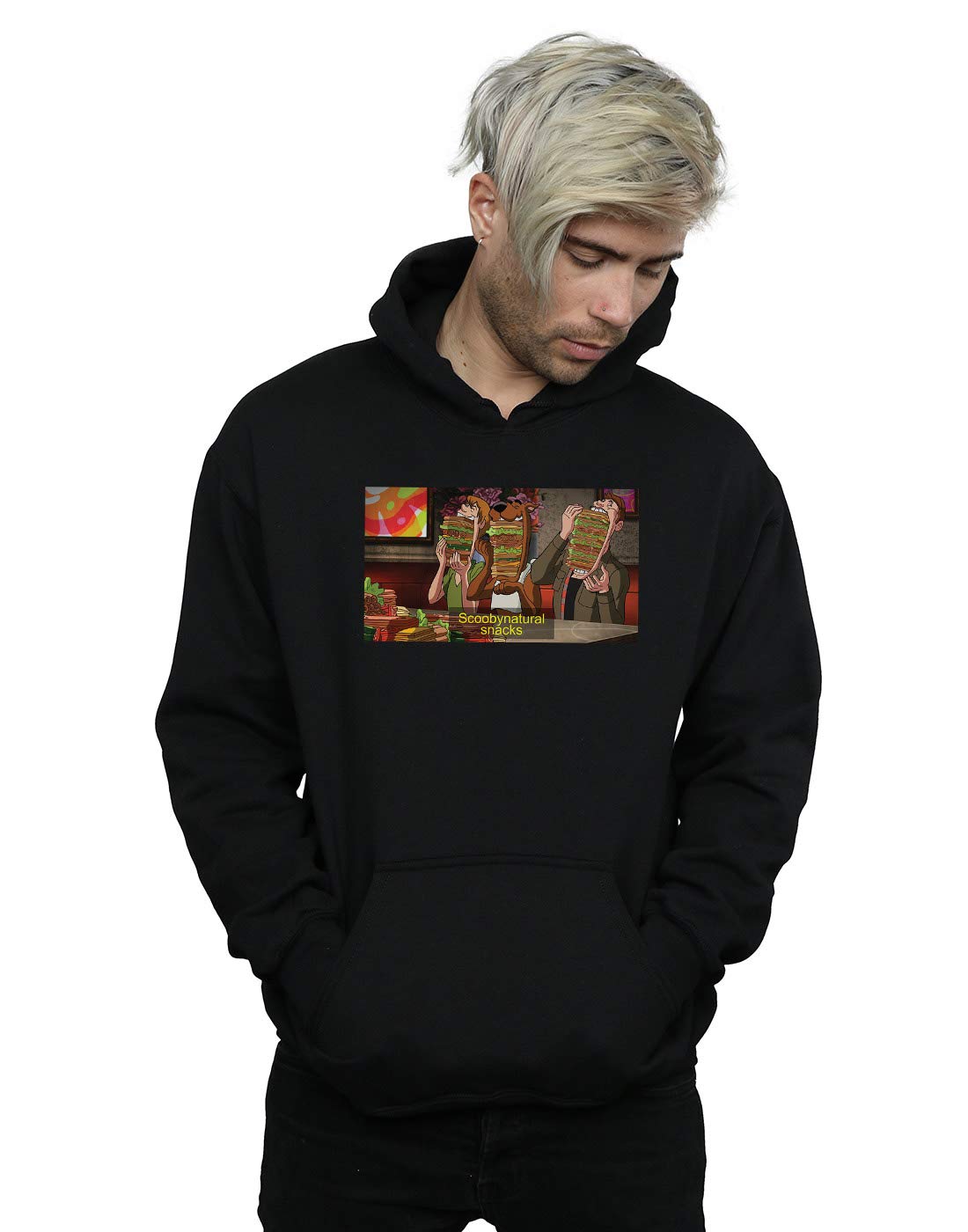 Scoobynatural Men's Supernatural Themed Snacks Hoodie - Soft Cotton Pullover for Fans, Casual Wear & Cosplay