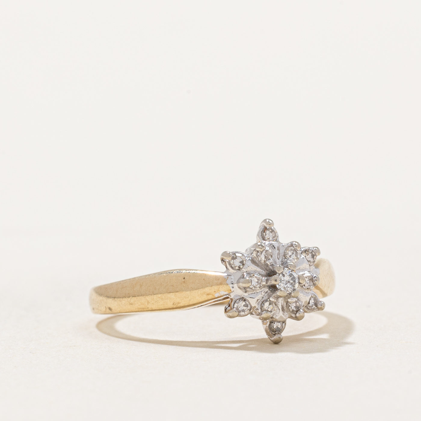 0.10ctw Diamond Cluster Ring - Size 5 | Elegant Wedding Band, Anniversary Gift & Everyday Jewelry for Women | Perfect for Engagements, Date Nights & Special Occasions