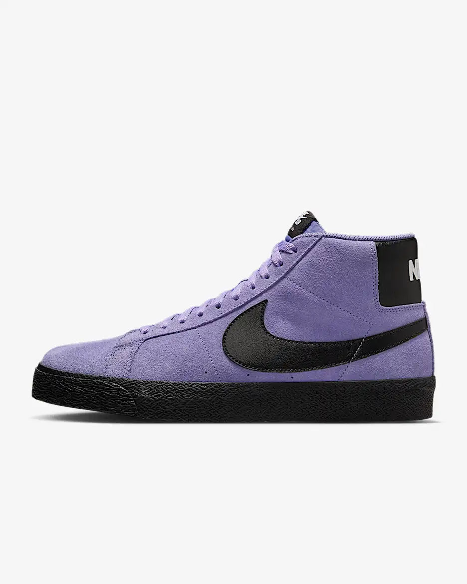 Nike SB Zoom Blazer Mid Skateboarding Shoes for Men - Dusty Amethyst/Black | Comfortable Cushioning & Durable Grip | Perfect for Street Skating & Casual Wear