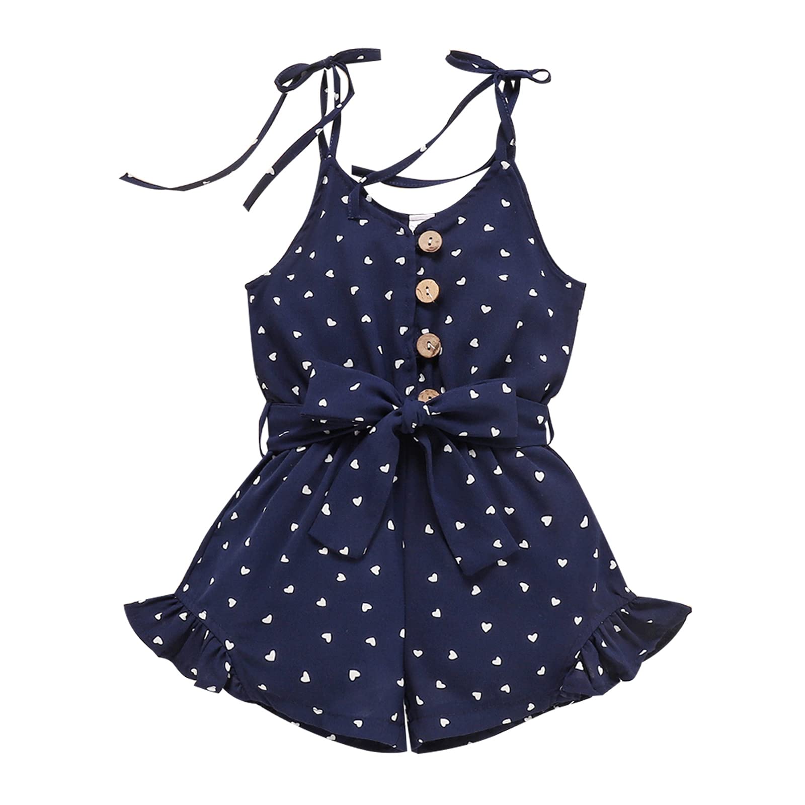 Tikoubabe Toddler Girl Clothes - Cute Summer Halter Romper for Baby & Kids (6 Months to 5 Years) | Perfect for Beach, Playdates & Outdoor Adventures