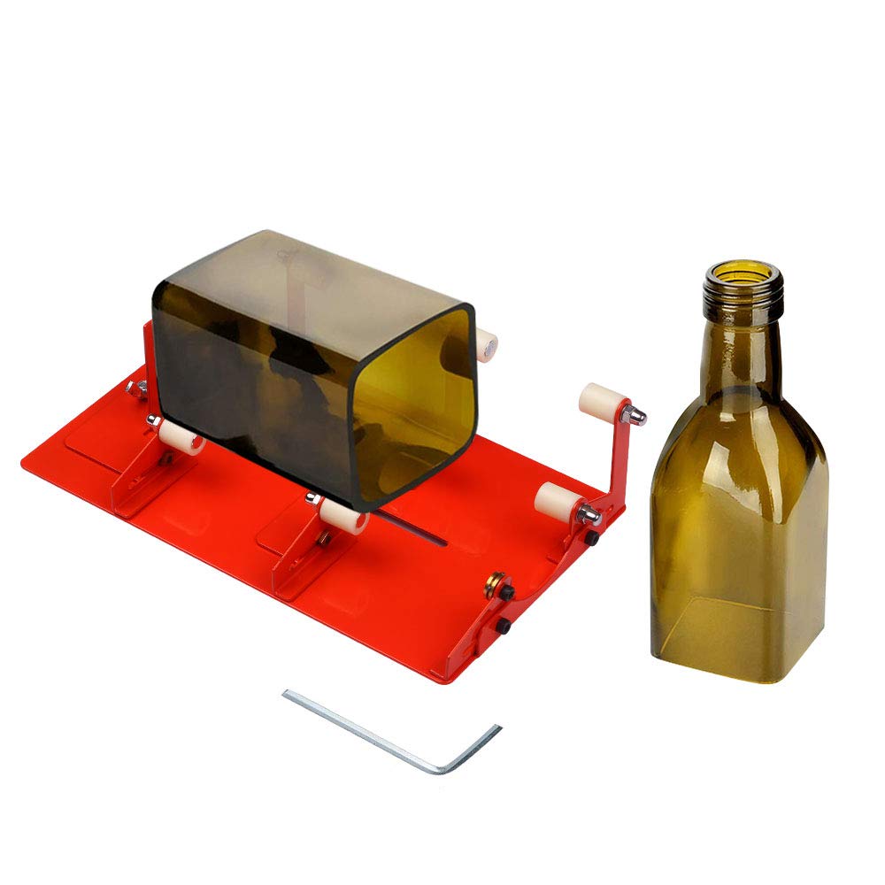 DYTWXG Glass Bottle Cutter Tool Kit - Multi-Wheel DIY Cutter for Round, Square & Oval Bottles - Perfect for Wine, Beer, Champagne Bottles - Create Lampshades, Flower Pots, Vases & DIY Art Projects - Great for Home Decor, Crafting & Upcycling Projects