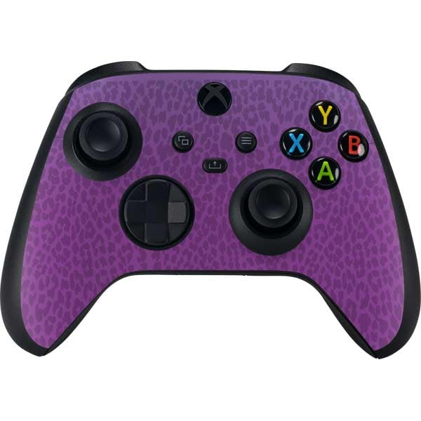 Skinit Custom Gaming Skin for Xbox Series X Controller - Cheetah Print in Purple & Blue | Protective Decal for Enhanced Grip & Style | Perfect for Gaming Enthusiasts & Collectors