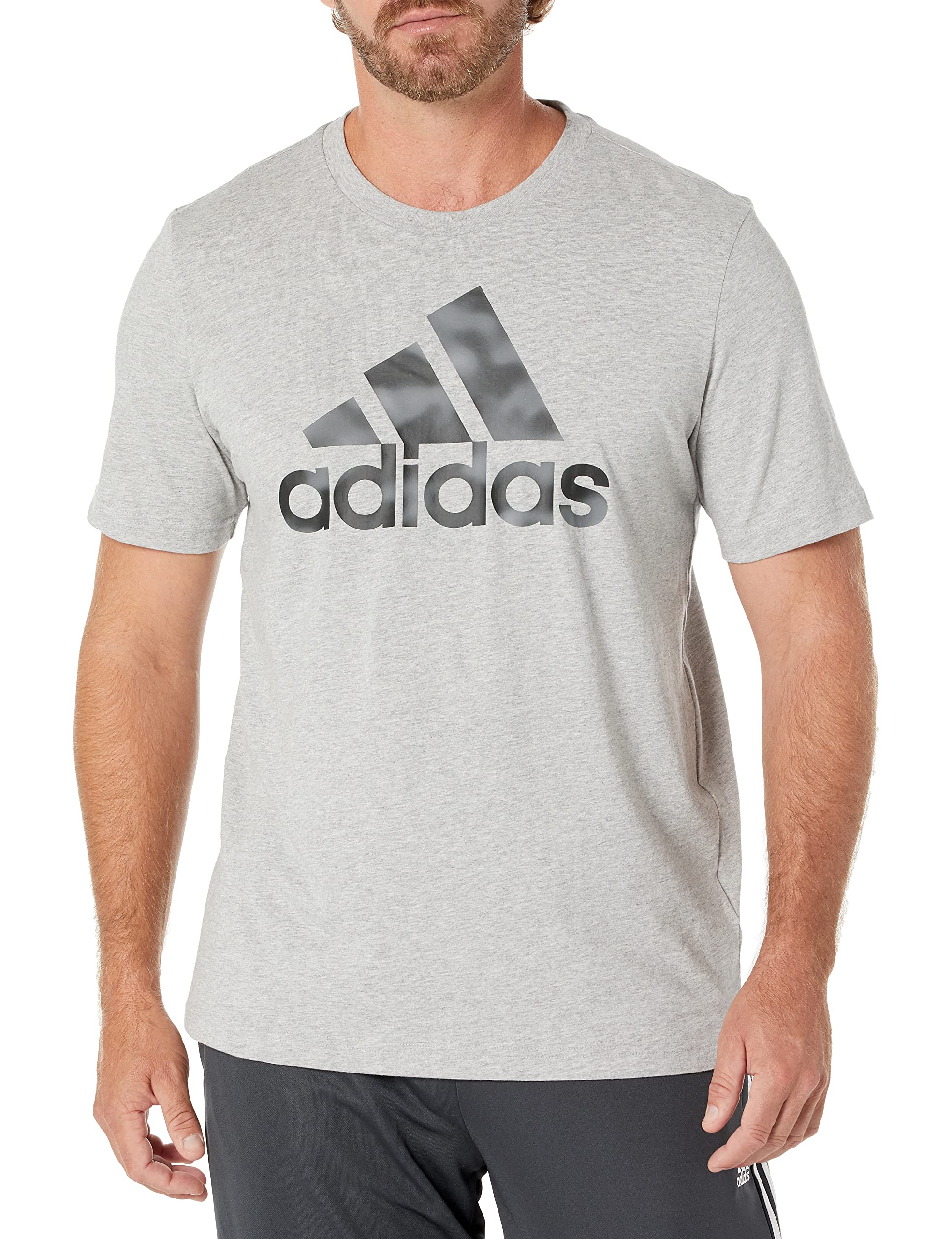adidas Men's Essentials Camouflage Print T-Shirt - Comfortable Casual Crewneck Tee for Gym, Workout & Everyday Wear
