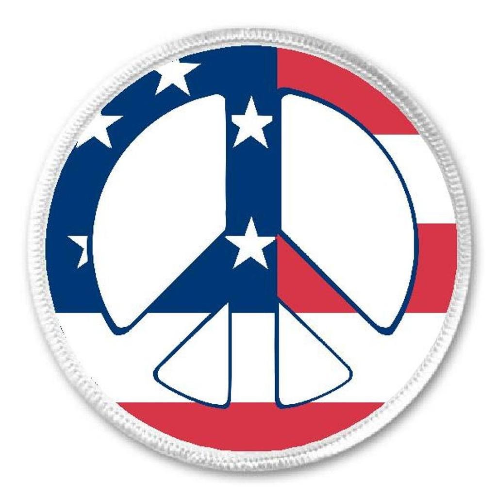 USA Flag Peace Sign Patch - 3