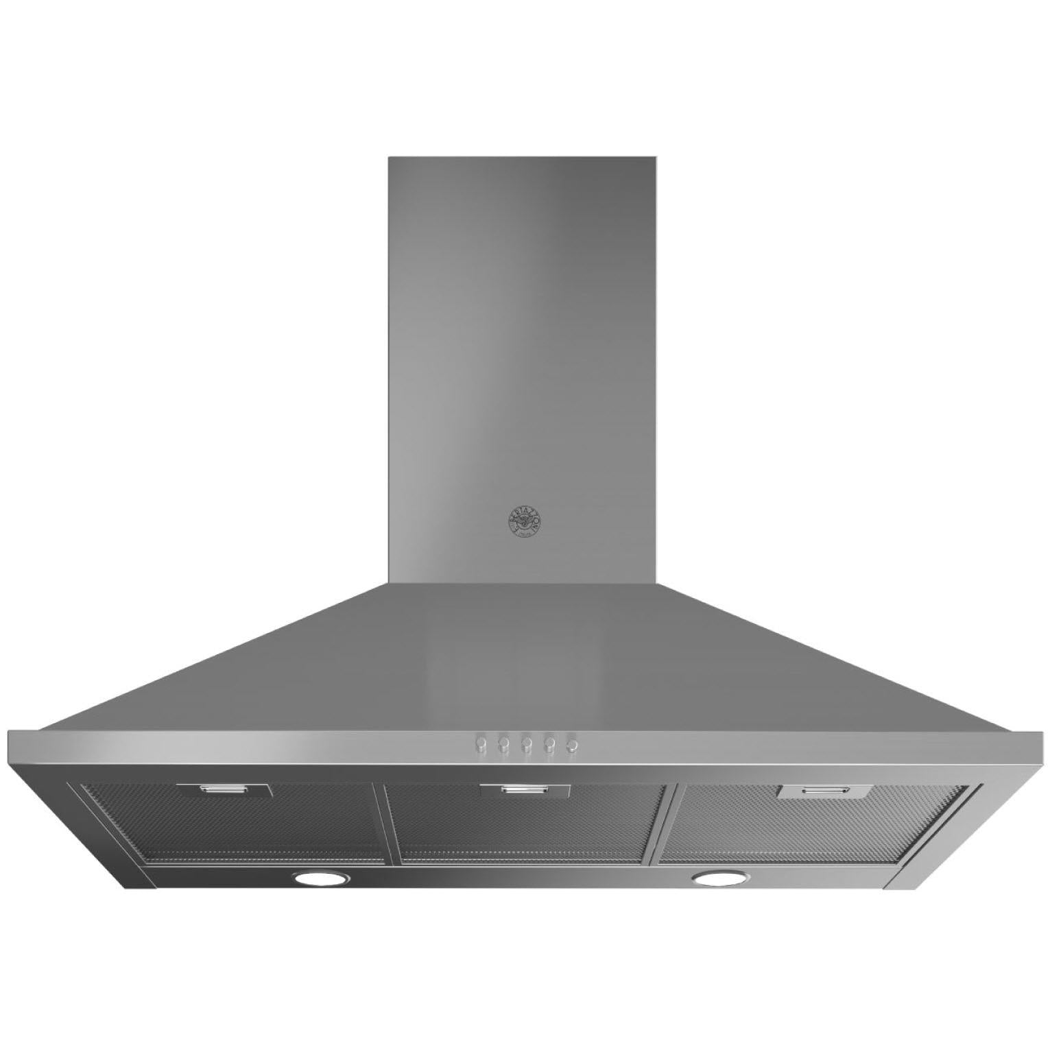 Bertazzoni 36 Inch Professional Series Wall Mount Range Hood KCH36XV - Stainless Steel Kitchen Ventilation for Home Chefs & Modern Kitchens