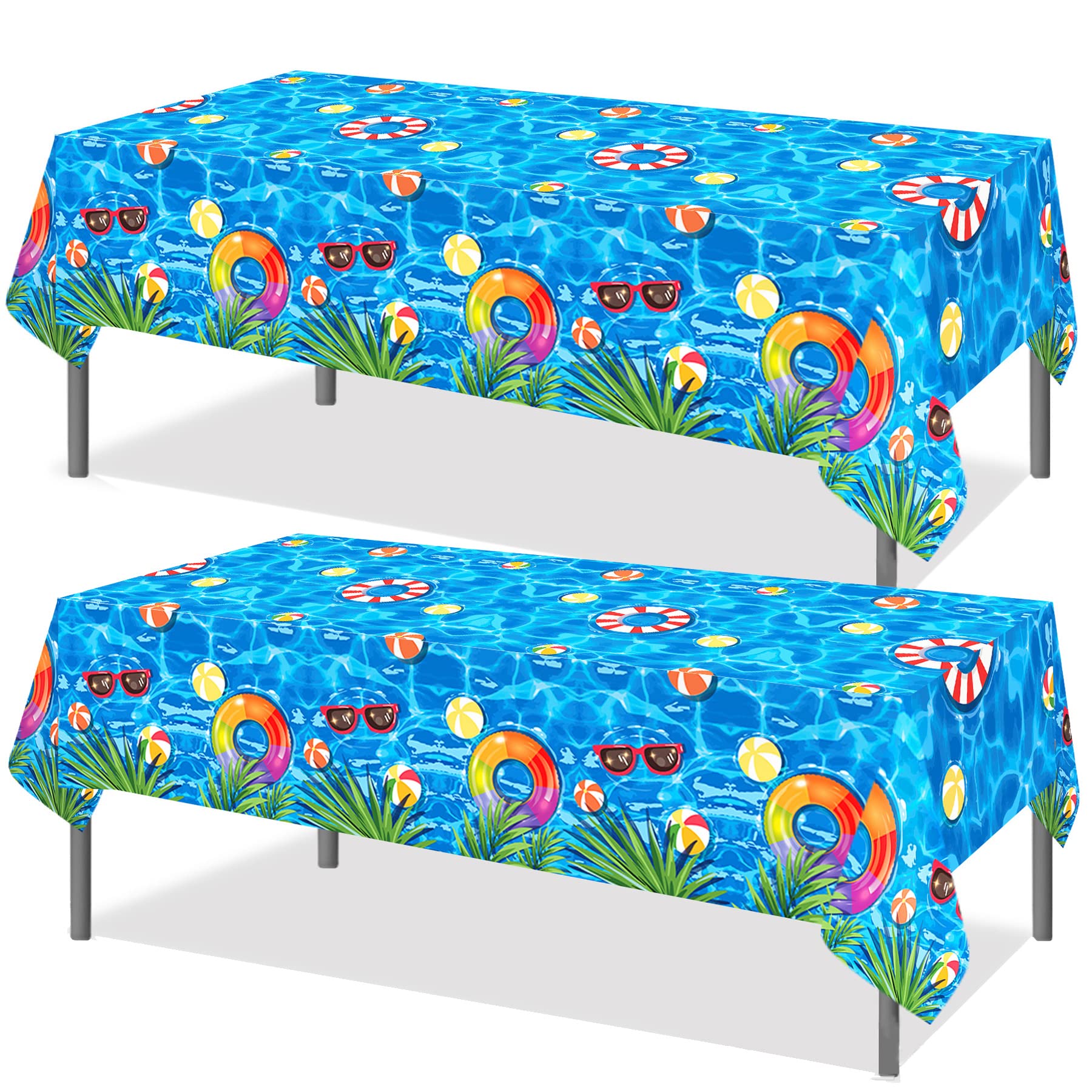 2Pcs Hawaiian Pool Party Table Covers - 86.6