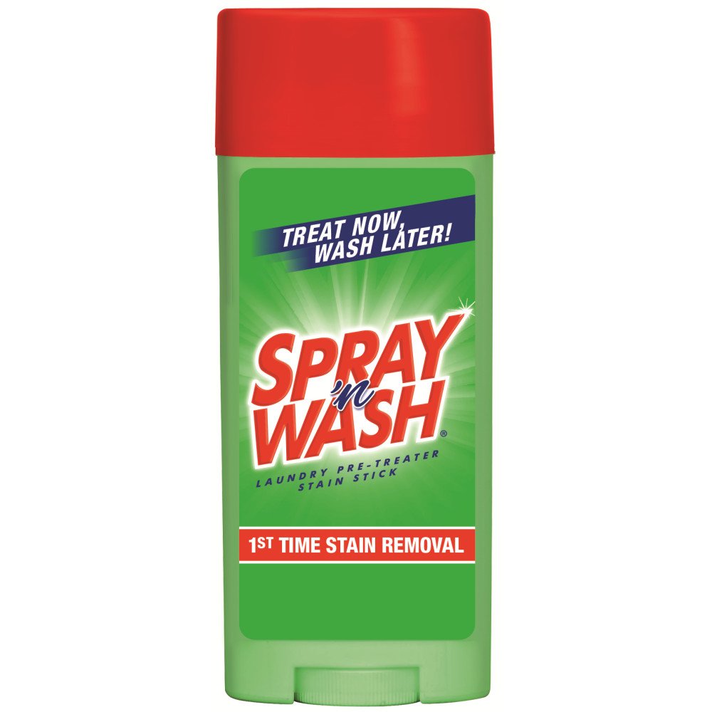 Spray 'n Wash Pre-Treat Laundry Stain Remover Stick - 3 oz | Fast-Acting Stain Treatment for Clothes | Perfect for Grass, Grease, Food & Wine Stains | Pack of 1